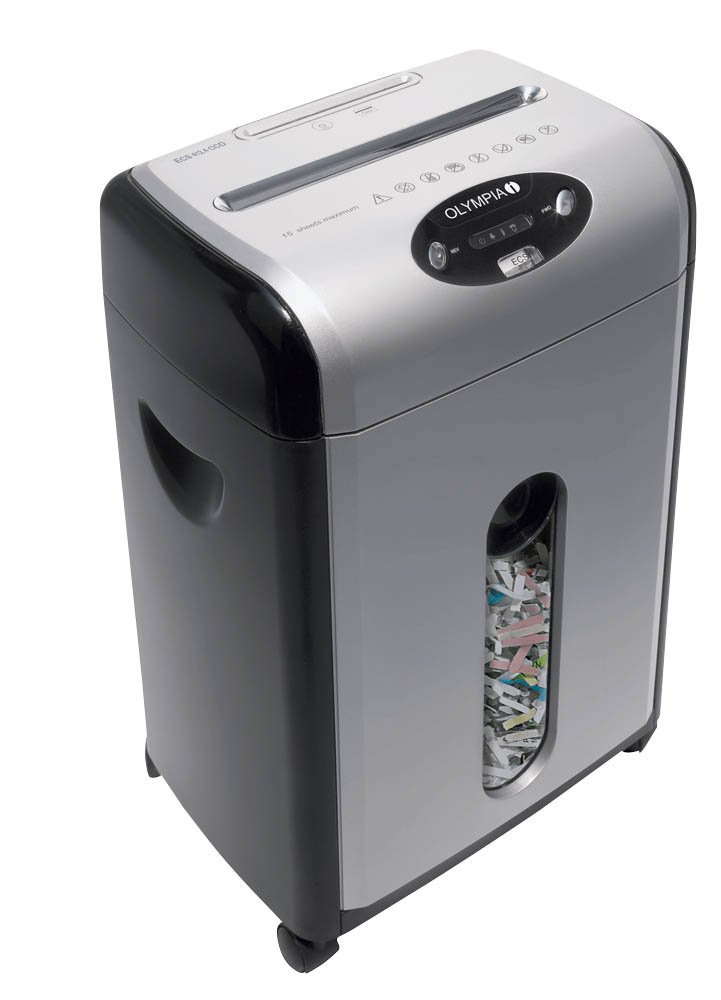 Olympia ECS 412.4 CCD Eco Shredder-Test Partikelschnitt